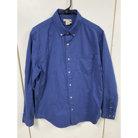 Carbon2cobalt Mens Medium Blue Button Down Longsleeve‎ Shirt - Picture 1 of 13